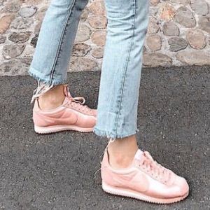 Pink satin nike shoes Clearance